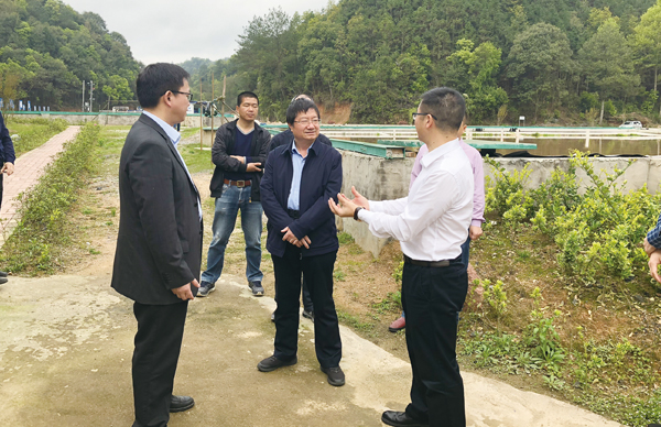 贛州市副市長(zhǎng)胡聚文調(diào)研我司定南馬山逕、石陂角稀土尾水收集處理站