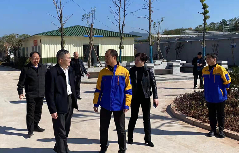 江西省生態(tài)環(huán)境廳黨組成員、副廳長龍剛一行蒞臨挺進(jìn)環(huán)保和樂新村污水處理站視察調(diào)研
